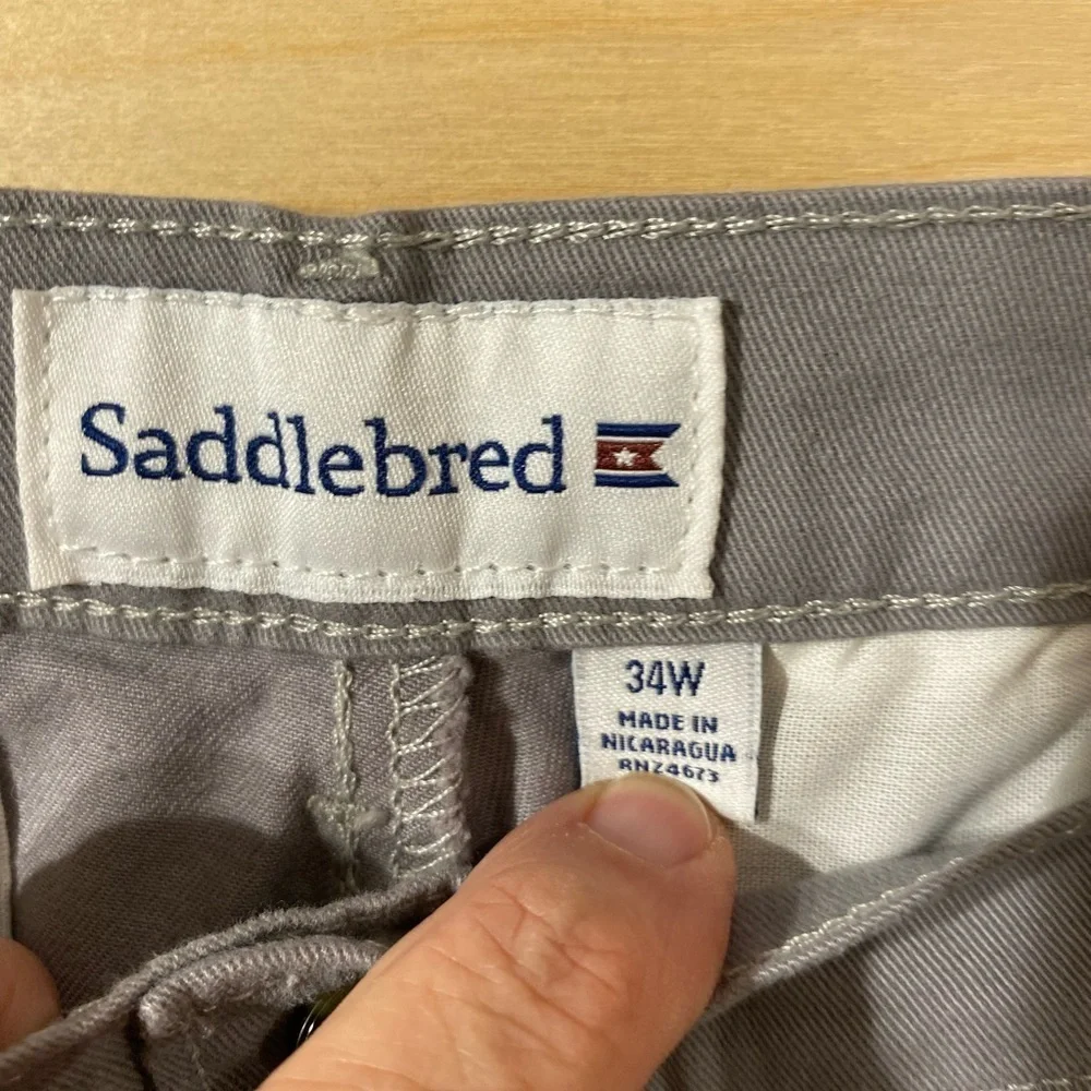 Saddlebred Men's Charcoal Flat Front Shorts 34 W (NE)